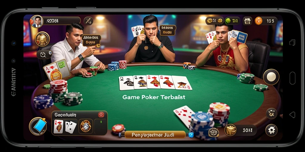 Screenshot utama A200M menampilkan gameplay seru dalam permainan Poker.