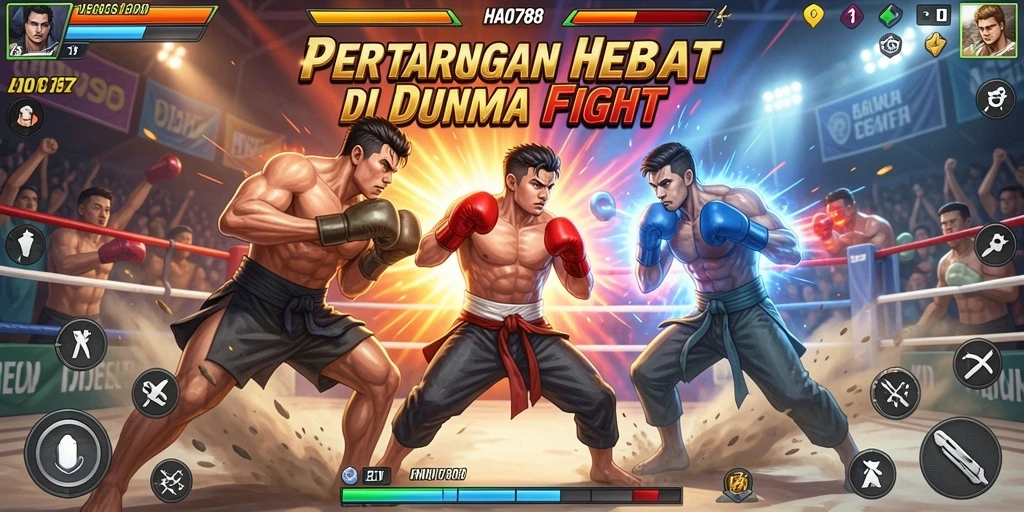 Gameplay HAO788 yang intens dan penuh aksi dalam pertarungan.