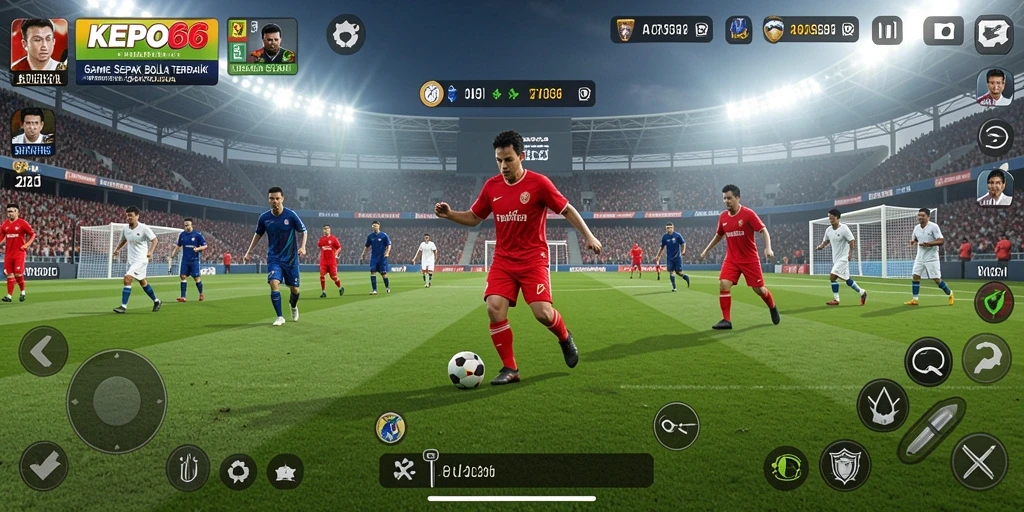 Tampilan gameplay menarik di <strong>KEPO66</strong> yang menampilkan strategi sepak bola.
