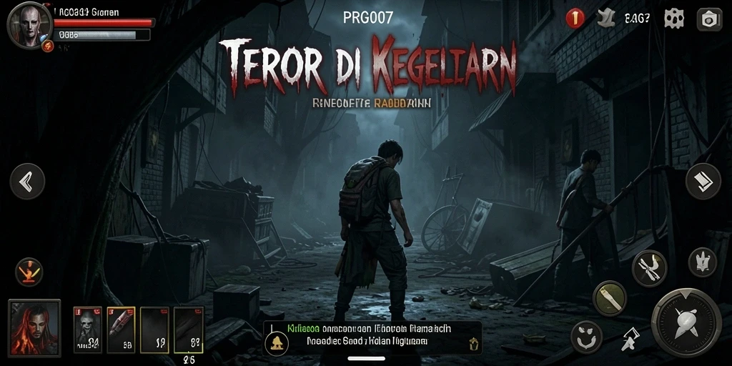 Tampilan gameplay PRG007 yang menakutkan dan mendebarkan.