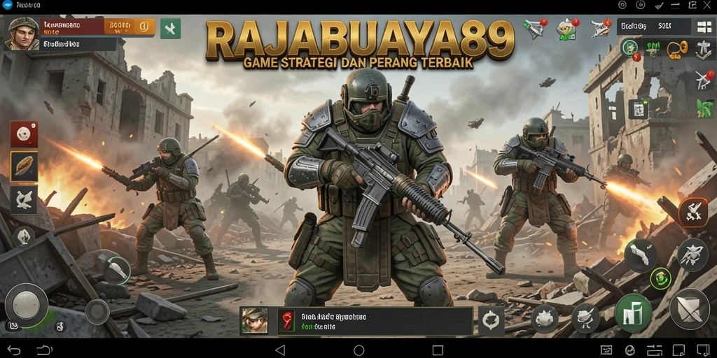 Tampilan menarik dari gameplay strategis RAJABUAYA89.