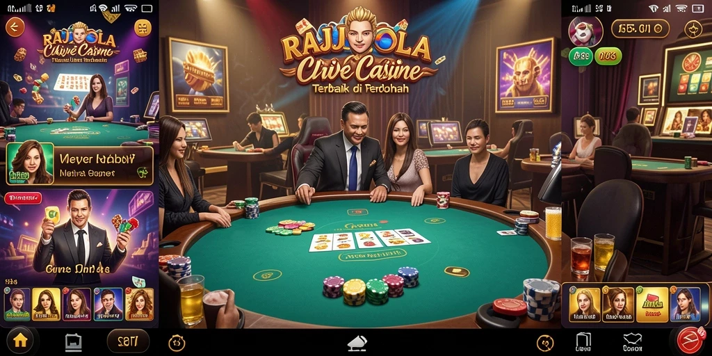 Tampilan gameplay seru RAJAPOLA dengan dealer langsung.