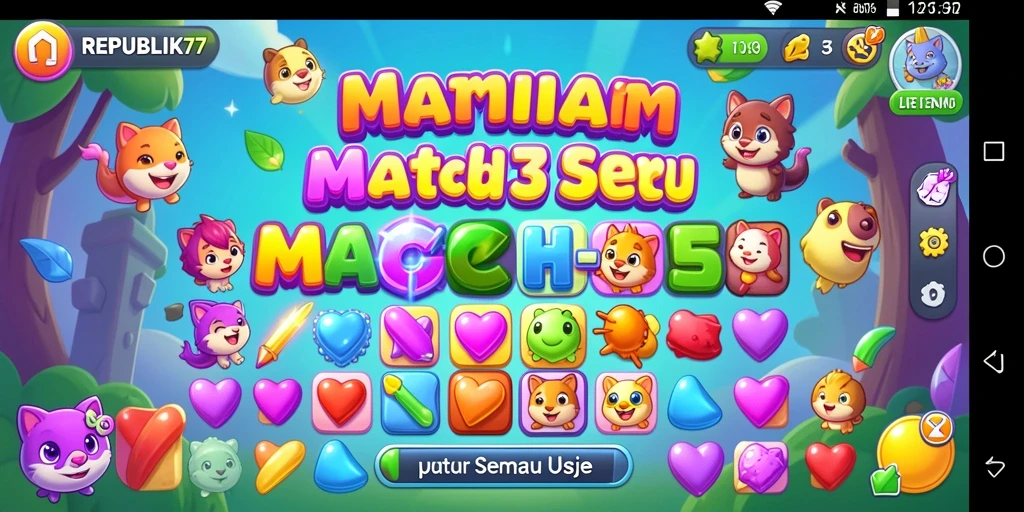 Screenshot gameplay dari REPUBLIK77 yang seru dan menarik.