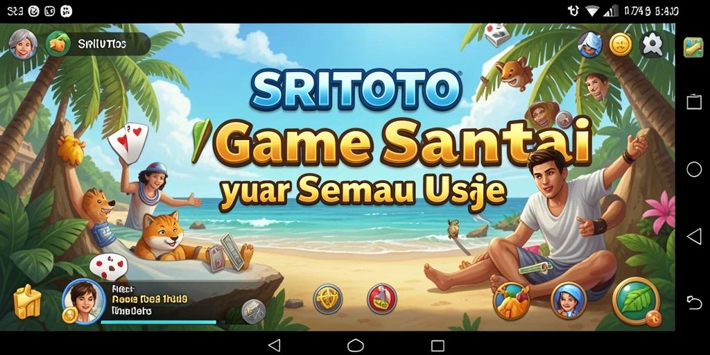Screenshot menunjukkan gameplay seru dari SRITOTO dengan warna cerah.
