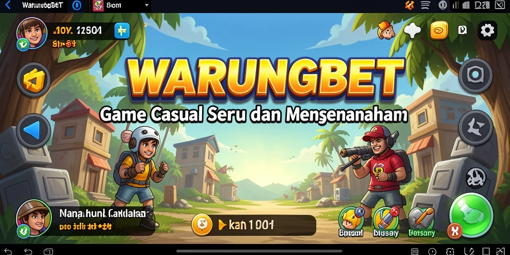 Screenshot gameplay <strong>WARUNGBET</strong> dengan suasana ceria dan mini-game yang menarik.